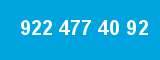 922 477 40 92 922 477 40 92